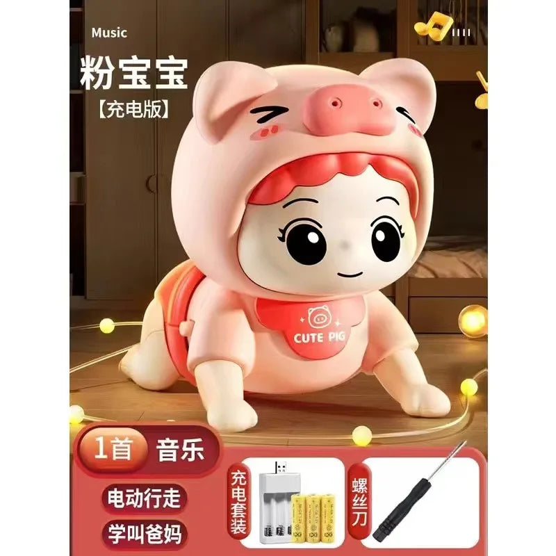 Baby Crawling Guide Toys Training Party up Crawling Baby Electric Learning to Climb Music Early Education Doll
