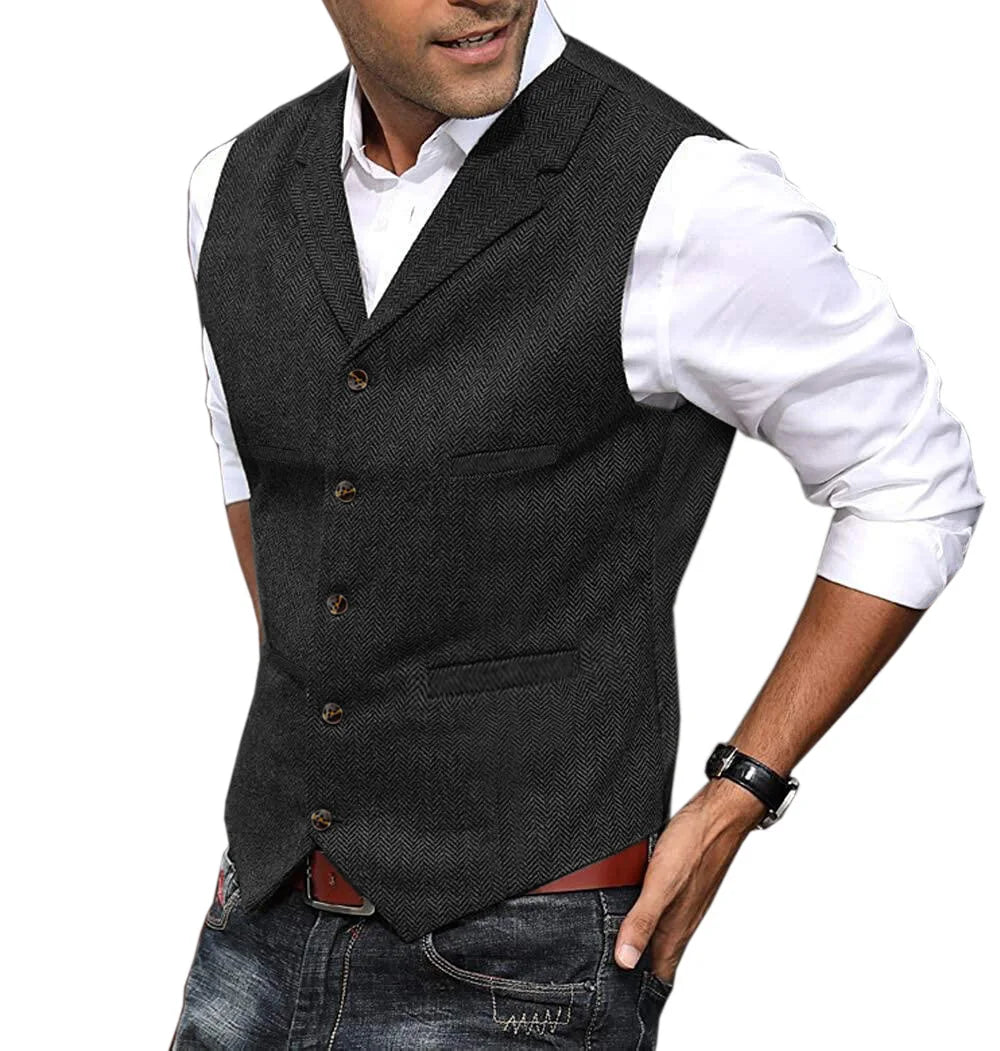 Casual Mens Brown Vest Silver Slim Fit V Neck Tuxedos School Party Green Waistcoat For Wedding Banquet Nightclub