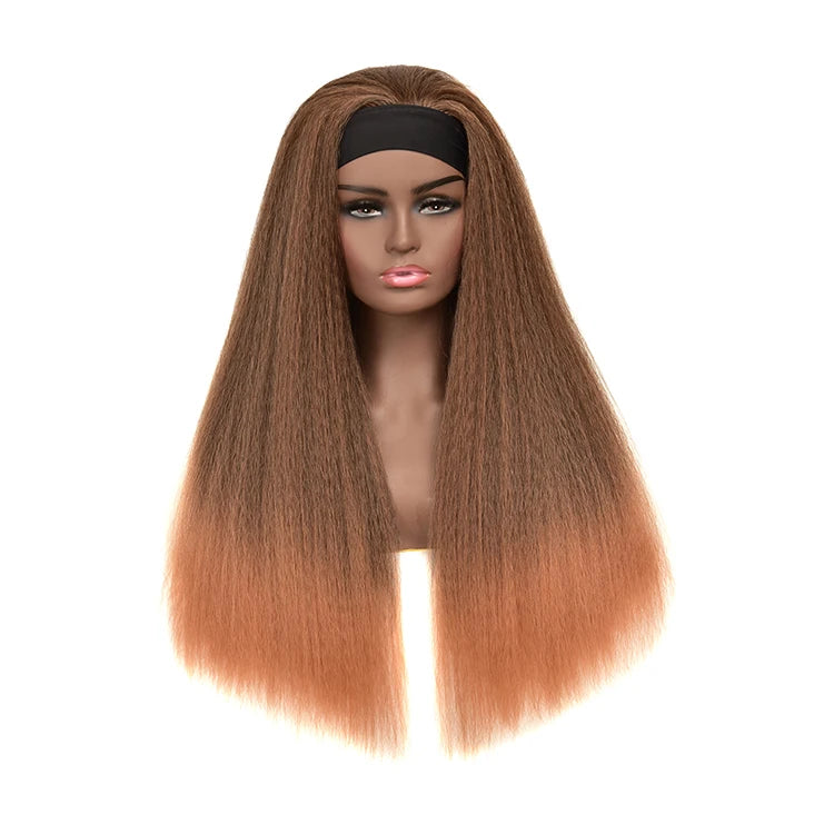 Black Bug 27# Wig Synthetic Heat Resistant Long Straight Middle Part Line Custom Cosplay Hair Wigs 28 Inches Party Hairpieces
