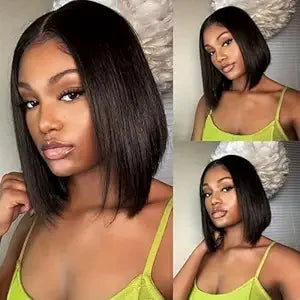 Wholesale Double Drawn Straight Bob Wig with 13x4 HD Full Lace Front Raw Virgin Cuticle Aligned 100% Human Hair for Black Women