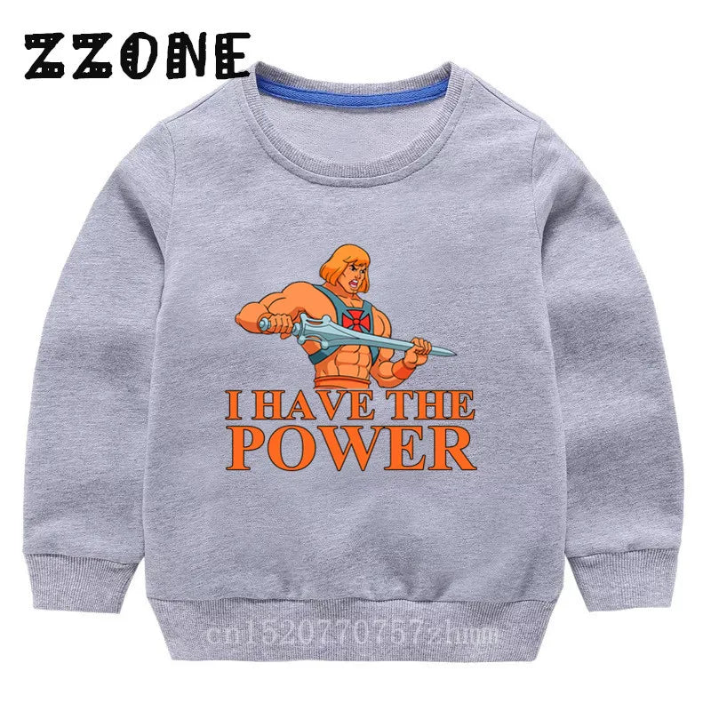 Children's Hoodies Kids Masters of The Universe He-Man Funny Sweatshirts Baby Pullover Tops Girls Boys Autumn Clothes,KYT5258