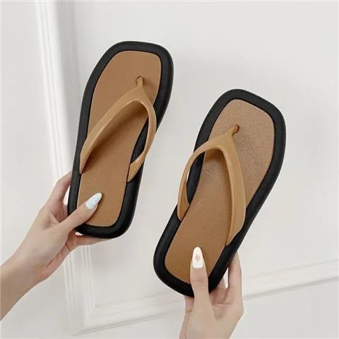 Summer PVC Women Flat Sandals Flip Flop slippers YLS-1