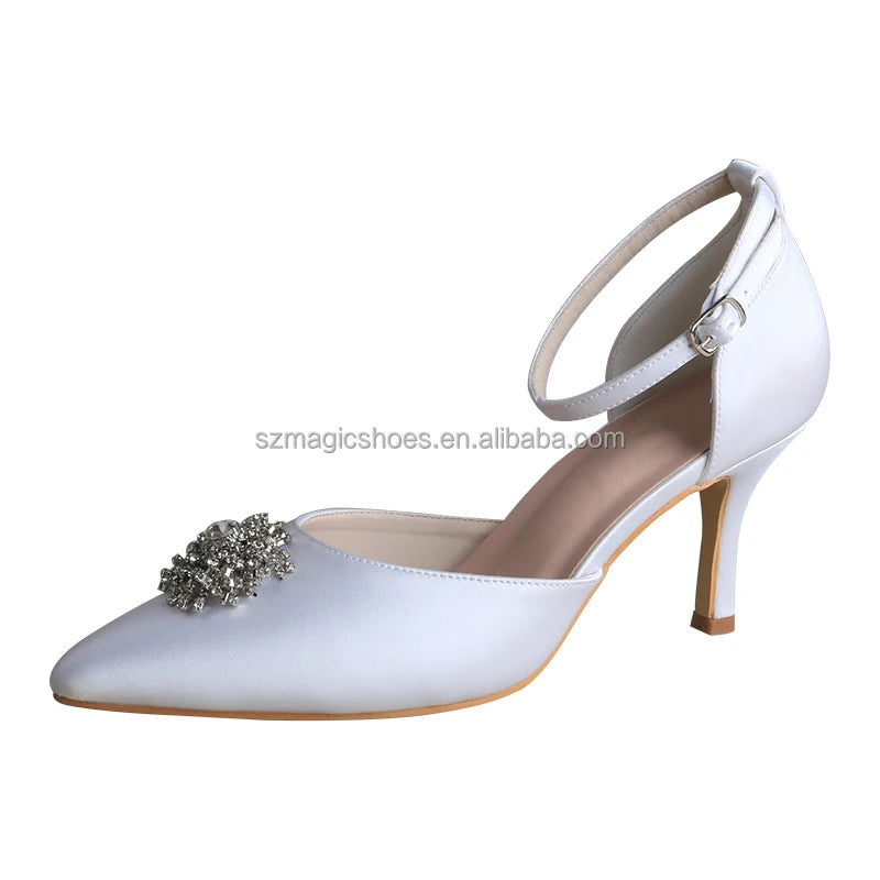 Customized White Shoes for Wedding Women Stiletto Heels