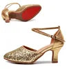 Outdoor square Latin Dance Shoes Adult Women's Mid-heel Dance Shoes Women's Summer Soft Bottom Ballroom Shoes
