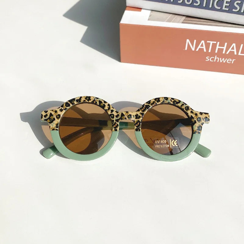 Classic  Children's Sunglasses Infant's Retro Solid Color Ultraviolet-proof Round Convenience Glasses Eyeglass for Kids