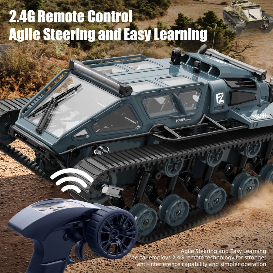 C8812 1:16 Full Scale Cool Light Drift Stunt RC Crawler Remote Control Car Tracked Vehicle Toy RC Remote Control Drift Car
