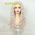Wholesale Factory Long Women's Wigs  Lavender Silver Ombre  Natural Wavy  Dark Hair Roots Women's Synthetic Cosplay Hair Wigs