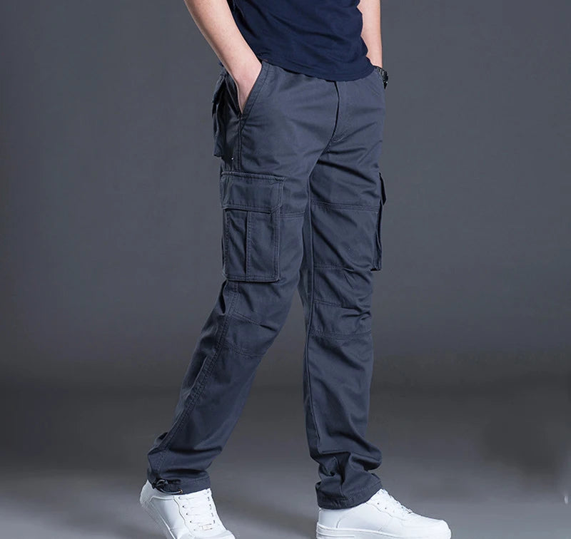 New Arrival High Quality Outdoor 100% Cotton Cargo Pants Men Trousers Streetwear Camo Multi Pocket Cargo Pants Men