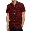 New High Quality Design Custom Hawaii Polynesian Tribal Summer Breathable Quick Dry Short Sleeve Shirt Aloha Men Loose Shirts