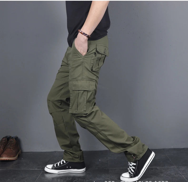 New Arrival High Quality Outdoor 100% Cotton Cargo Pants Men Trousers Streetwear Camo Multi Pocket Cargo Pants Men