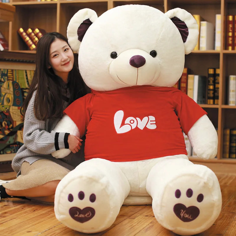 Genuine Customized Hoodies Bear Plush Toy Ribbon Teddy Bear Doll Cuddle Bear Dolls Girl Gift Shop Wholesale