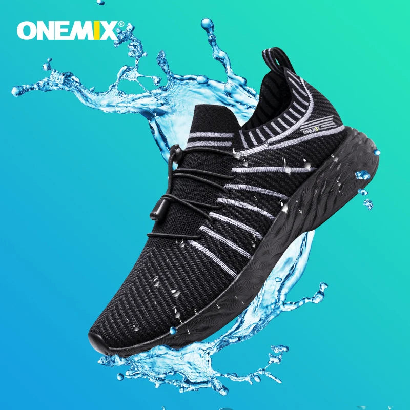 ONEMIX Lightweight Sneakers for Men Waterproof Breathable Wading Training Male Outdoor Anti-Slip Trekking Sports Stocked Shoes