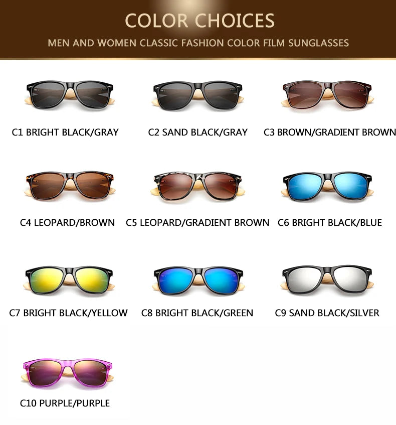 Sunglasses Men Brand Designer Travel Goggles Sun Glasses Vintage Wooden Leg Eyeglasses Fashion Sunglasses Women Male Female