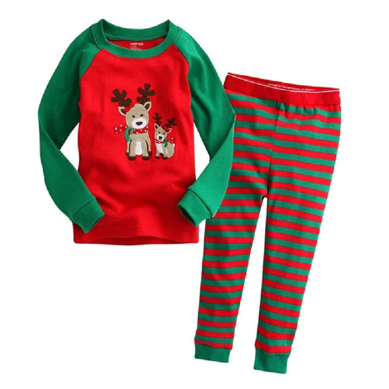 Excavator Children Pajamas Sets Kids Sleepwear Suit Sleeved T-Shirts Trousers Boy Clothes Pj's Infant Pijama Fashion Tops Pant