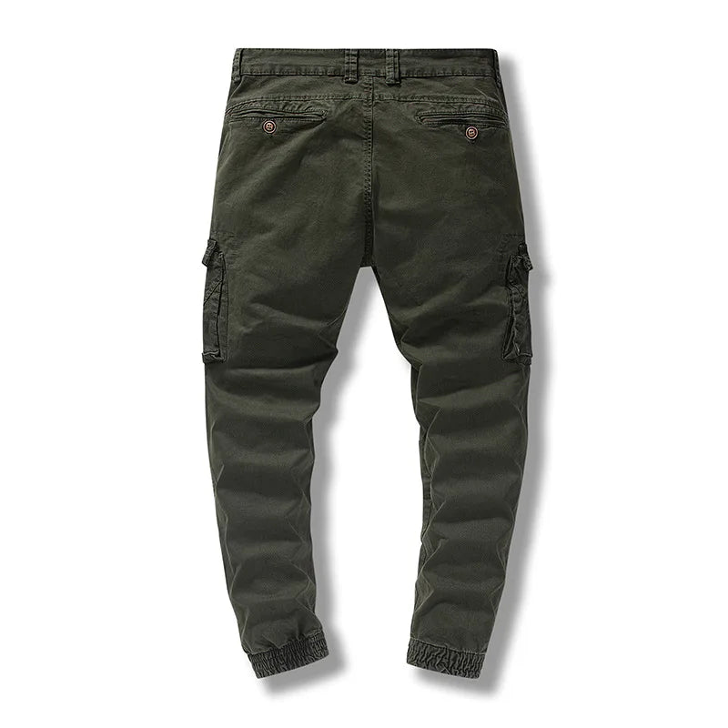 Wholesale Multi Pockets Army Green Cargo Trousers Jogger  Pants for Men