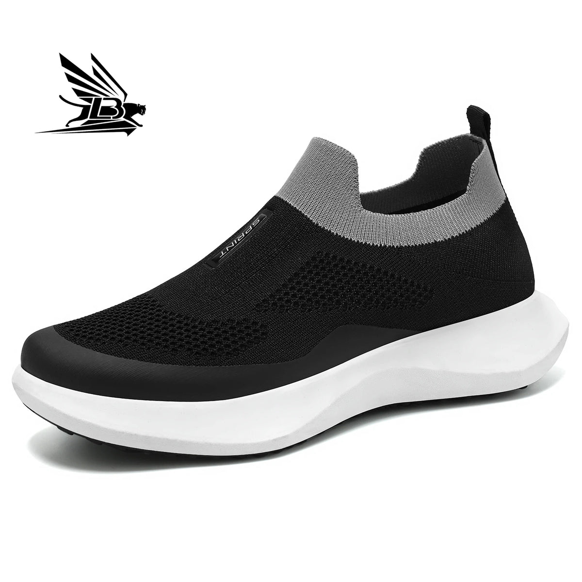 Men's Spring Breathable Slip-On Dad Shoes Large Size Soft Sole Casual Walking Shoes for Couple