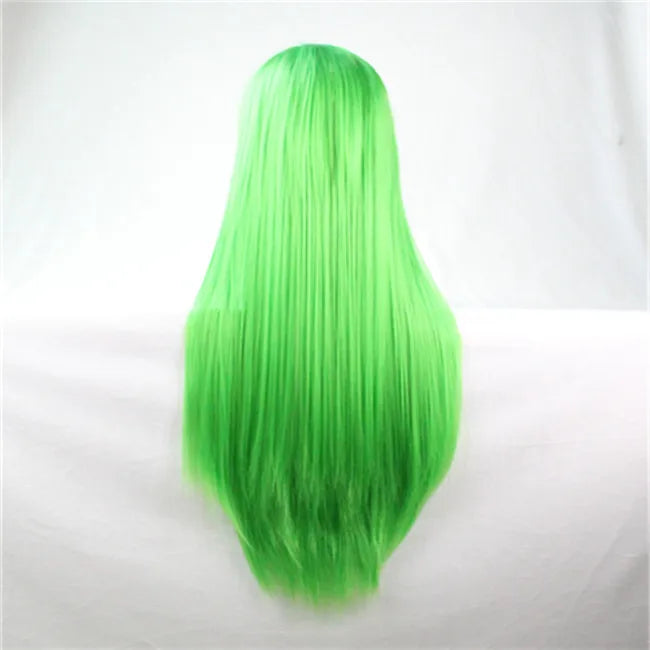 Synthetic Hair Wigs For Women Cosplay Wig 80 cm Straight Long Light Purple Wig With Bangs Pink Red Blue Blonde Brown Black Green