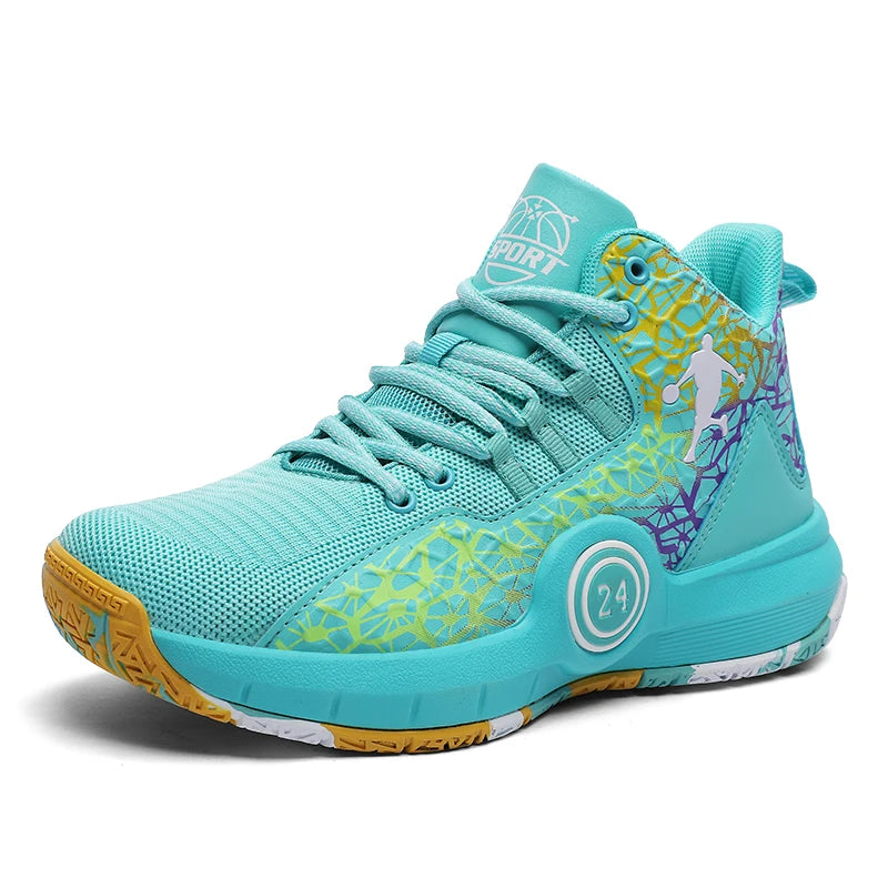 Hot Selling Street Style Fashion High Top Wear Resistant Professional Sports Shoes Mens Basketball Sneakers