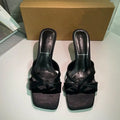 2023 Summer Chaussures Talon Thong Sandals Shoes Square Toe High Heels for Women