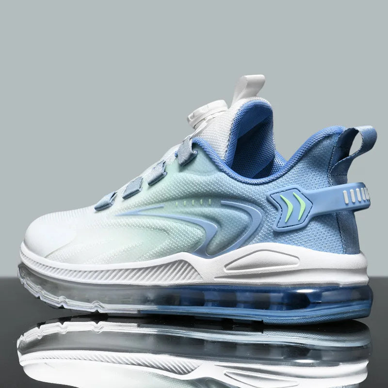 Factory Direct Air Cushion Rotating Buckle Walk Mesh Breathable Running Footwear Casual Sneakers Tennis Shoe Men's Sport Shoes