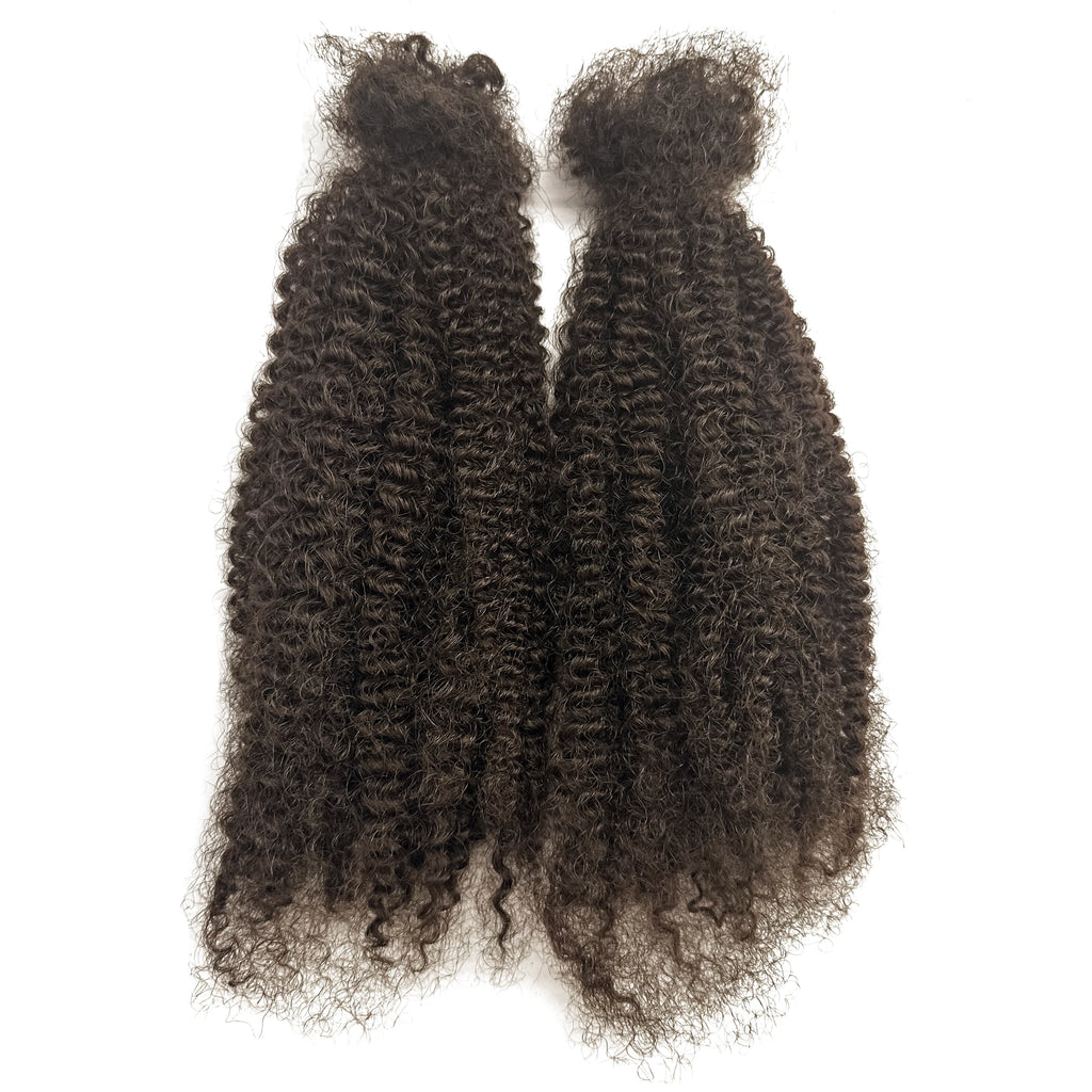 Jiffy Afro Kinky Human Hair Bulk for Braiding Micro Twist Hair Locs Extensions Natural Black Human Hair Cheveux Humains