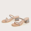 2021 Fashion Diamond Sandals and slippers Women Ladies Shoes Rhinestones Heel Shiny Sandals Women