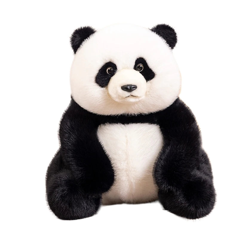 Lifelike Simulation Panda Plush Toy Soft Bear Doll Peluche Animal China Mascot PP Cotton Filled Stuffed Animals OPP Bag Custom