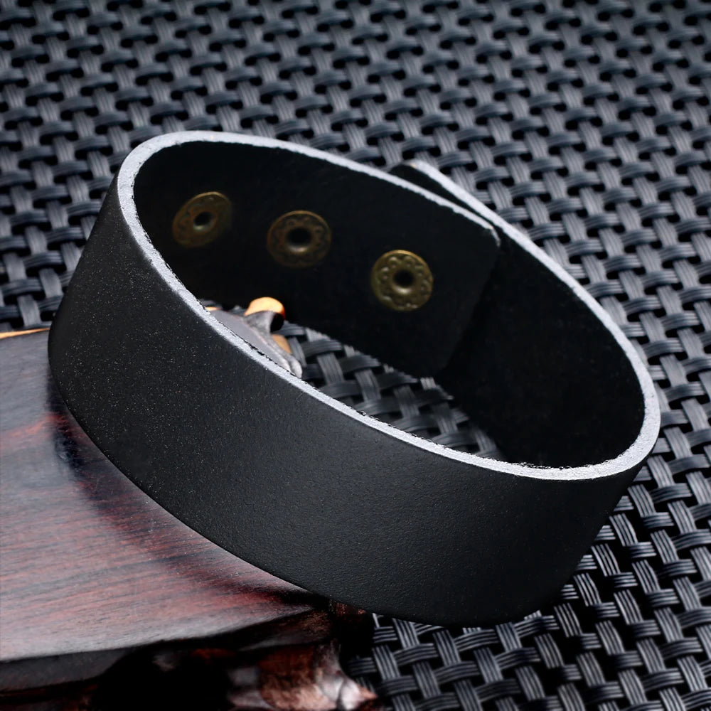 2024 Personalized Jewelry Bracelets Bangles Cuff Bracelet Men Vintage Handmade Weave Smooth PU Leather Bracelet Pulsera Hombre