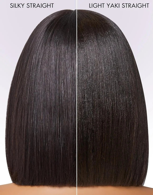 10 Inch Yaki Kinky Straight Hair Wigs High Quality Short Natural Layered Bob Heat Resistant Glueless Synthetic Hair Wig