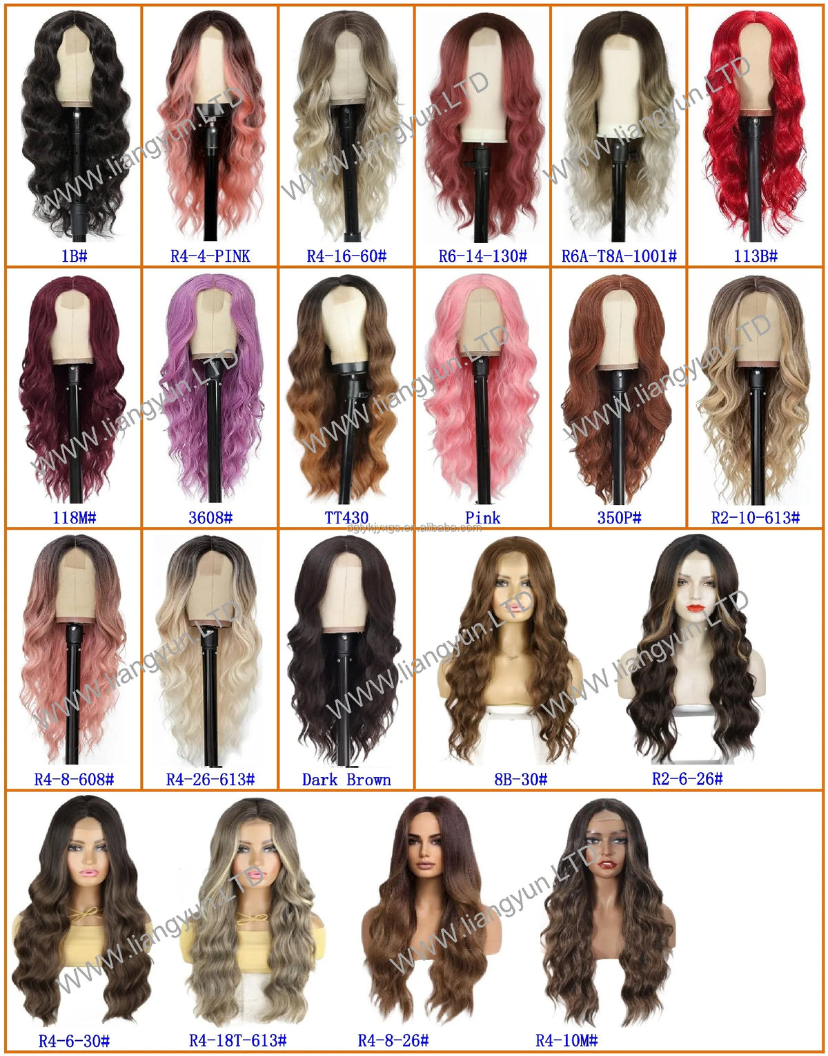 WL07 Small Area Lace Body Wave Synthetic Lace Wigs Lace Front Wigs Ombre Brown Mixed Blonde Water Wave Wig Women Hair