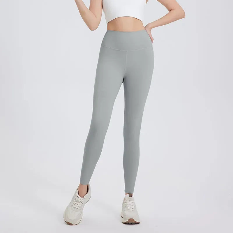 Sports Leggings High Waist Soft Naked Feeling Yoga Pants Women Sportwear Elastic Quick Dry Breathable