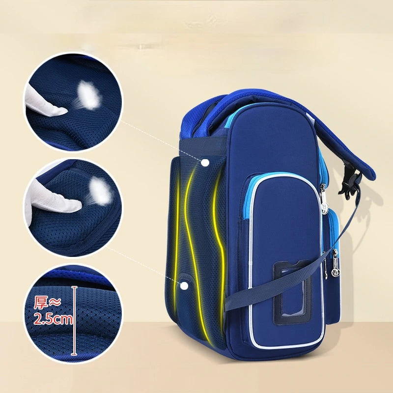 Waterproof Children School Bags Boys Girls Cute Kids Cartoon Kindergarten Schoolbag Orthopedic Primary School Backpack Mochila