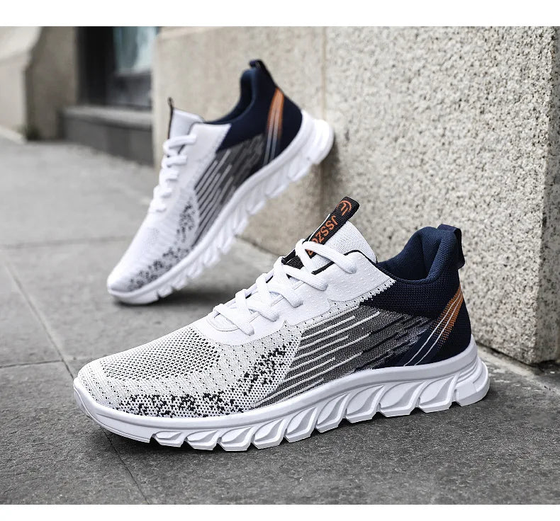 High Quality Breathable Net Shoes Durable Mens Sneakers Lace-up Running Shoes Fashion Shoes Man Shoes Cool Casual Zapatos New