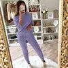 YP Women's Plus Size Casual Style S-334 Winter Thick Two-Piece Sweater and Pant Set 2 Piece Knitted Sweater Set