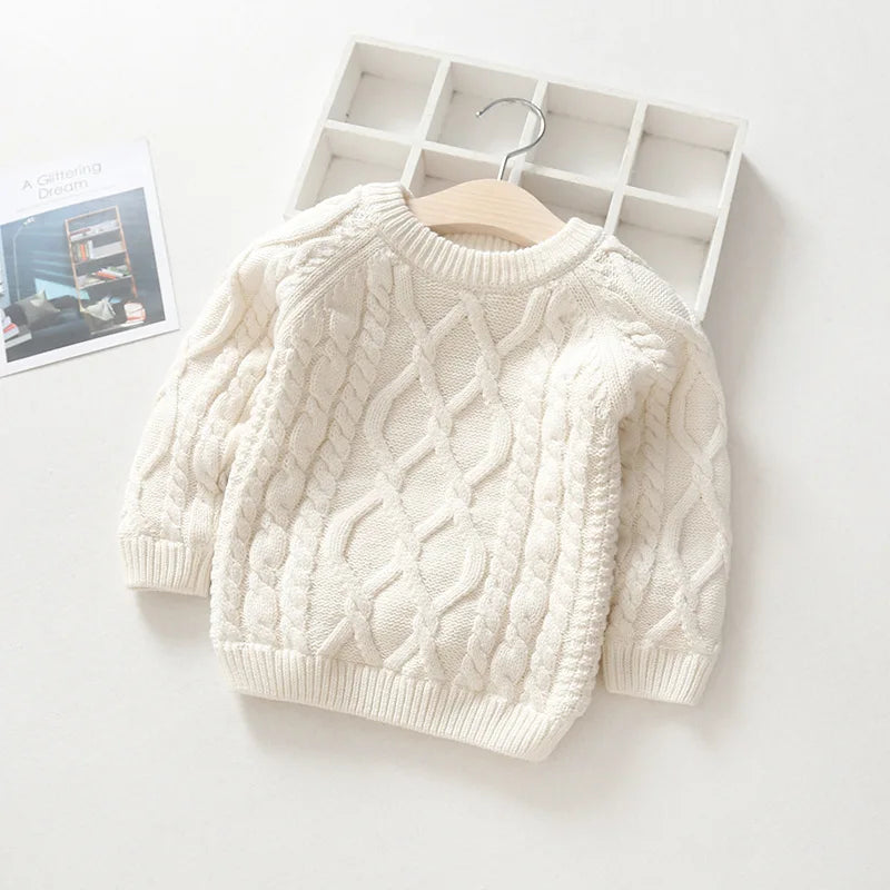 Autumn Winter Kids Baby Boys Girls Sweaters Cartoon Wool Pullover Toddler Childrens Warm Sweater Coat Cardigan Thicken Outerwear