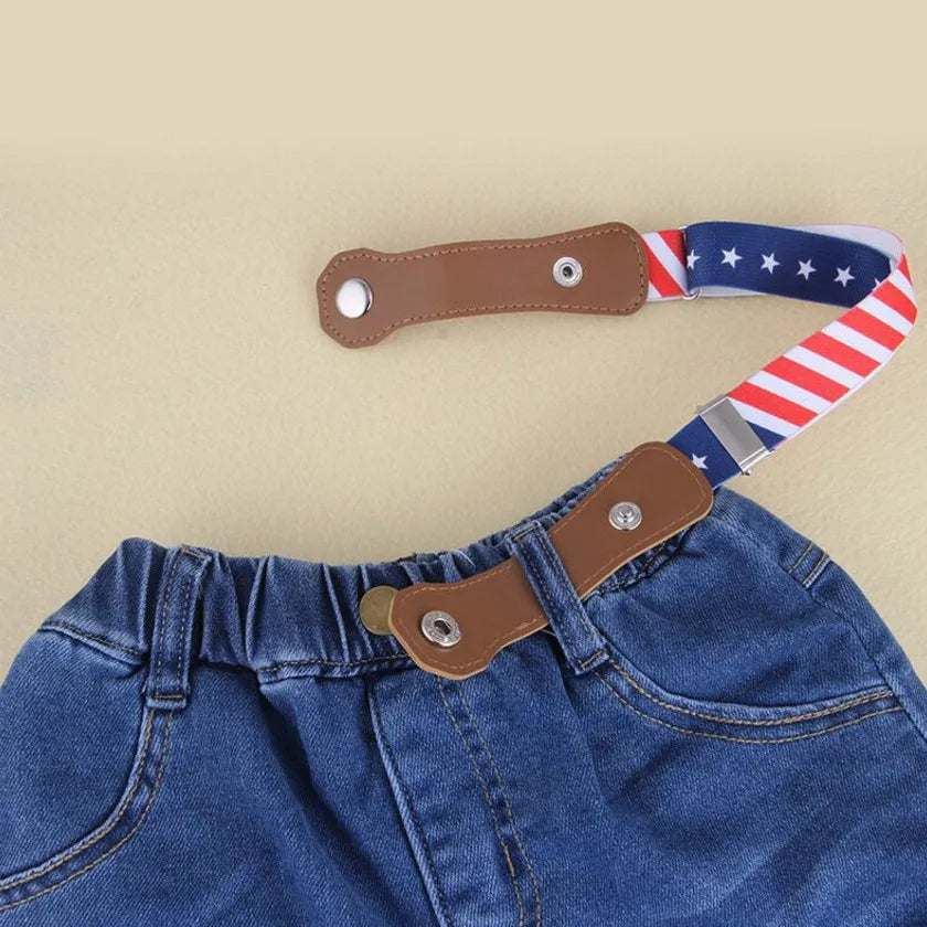 New Kids Buckle-Free Elastic Belt Waist No Buckle Stretch Belts Toddlers Adjustable Boys and Girl`s Belts for Jeans