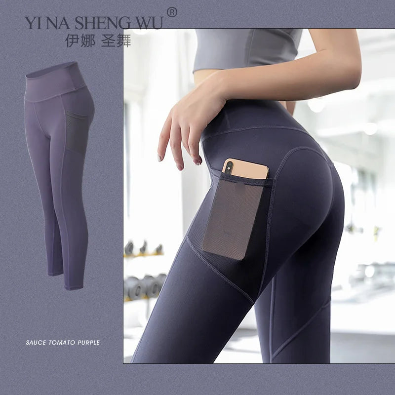Sport Pants Women with Pocket Sport Leggings Sport Girl Gym Leggings Women Tummy Control Jogging Tights Female Fitness Pants New