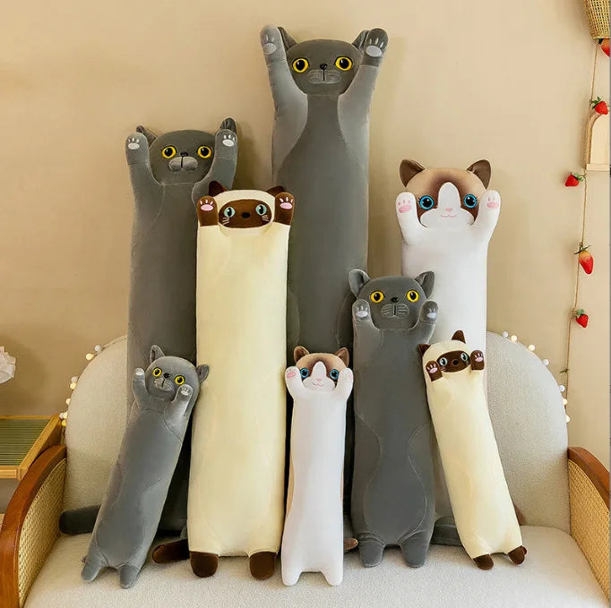 Hot Selling Throw Pillow Long Cat Doll with Sleeping Doll  Plush Toys Stuffed Animals for Girls