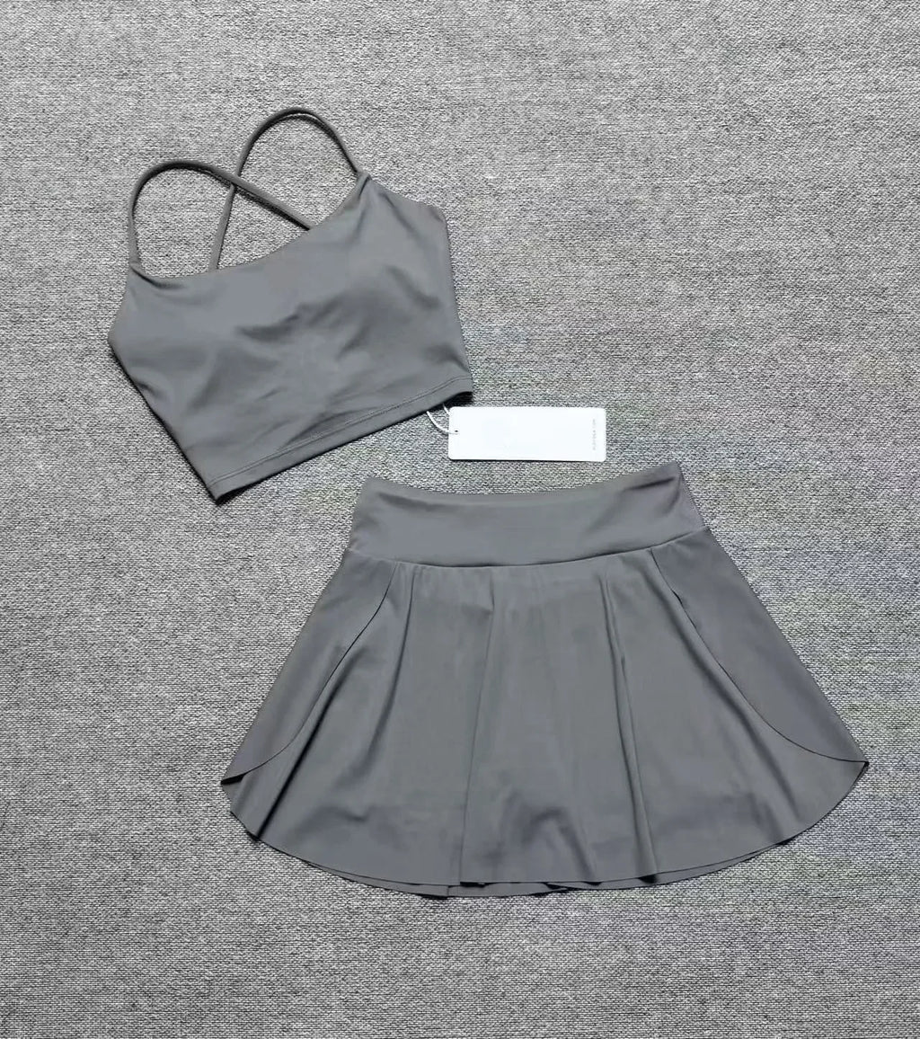 New Women 2 Pieces Yoga Set Bralette Gym Sports Tracksuit Bra Fitness Shorts