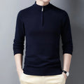 New Sweaters Men Fashion Half Zip Pullover Slim Fit Jumpers Knitwear Sweater Men Winter Warm Casual Brand Sweater Man Pullover