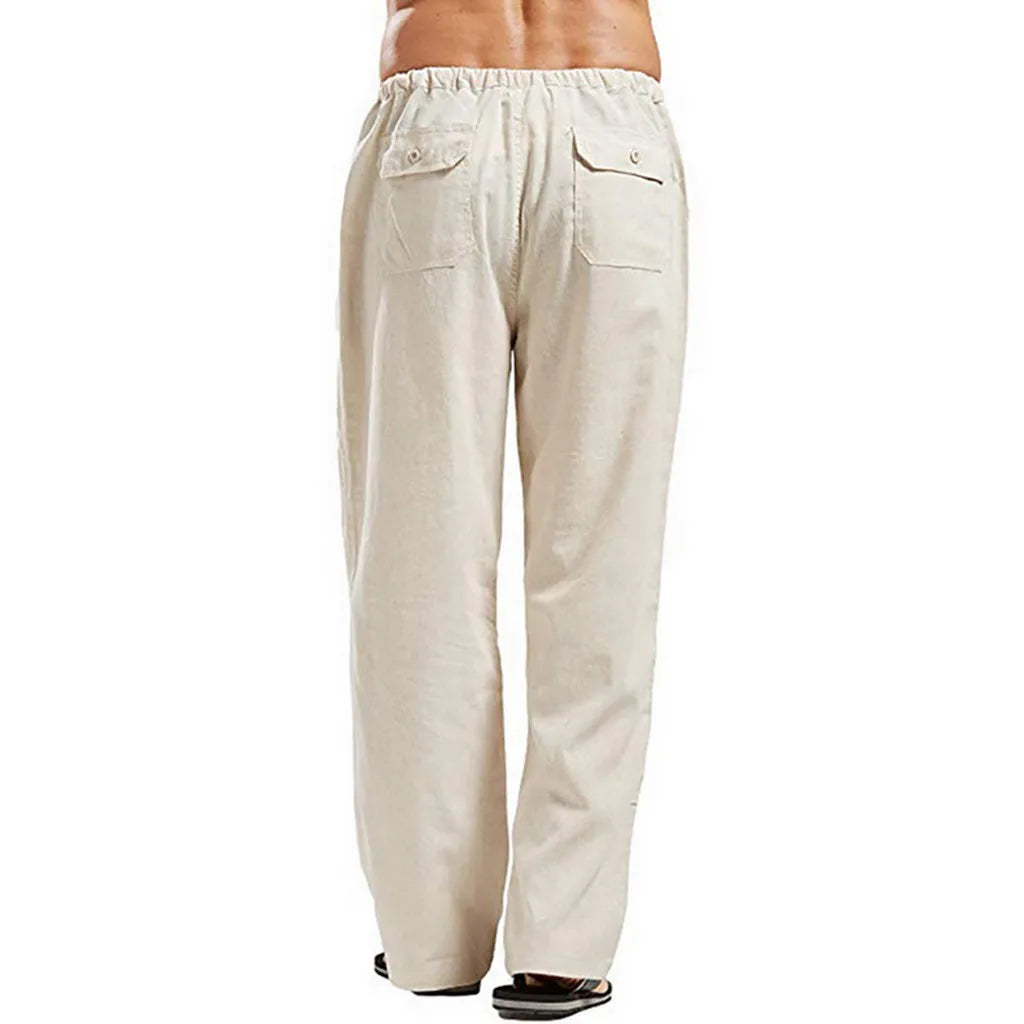Liu Ming Hot Selling Wholesale 2025 Fashion Men Clothing Cotton Linen Casual Streetwear Pants Loose Trousers