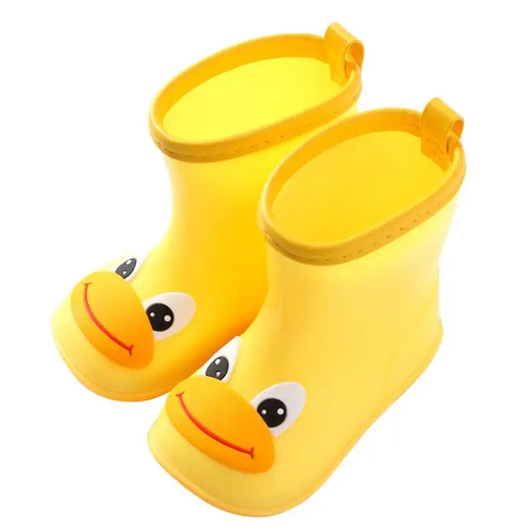 Classic Kids Rain Boots Rubber Boots For Children PVC Kids Baby Cartoon Shoes Water Shoes Waterproof Rain Boot Non-slip Warm