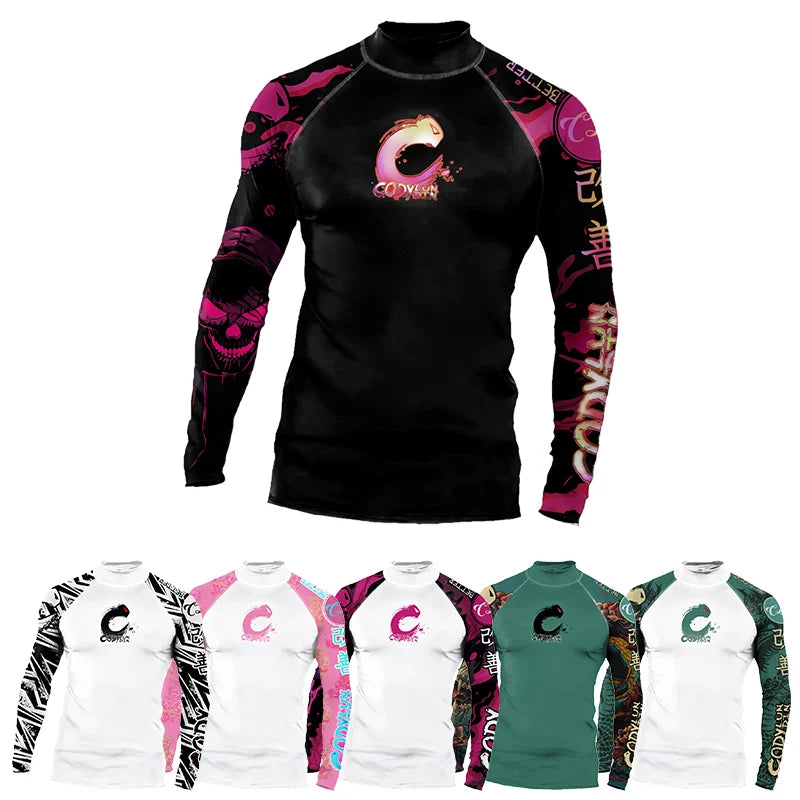 High Quality Custom Logo Design Your Own Performance Fitness Shirt Quick Dry UV Protection Long Sleeve Fishing Rashguard for Men