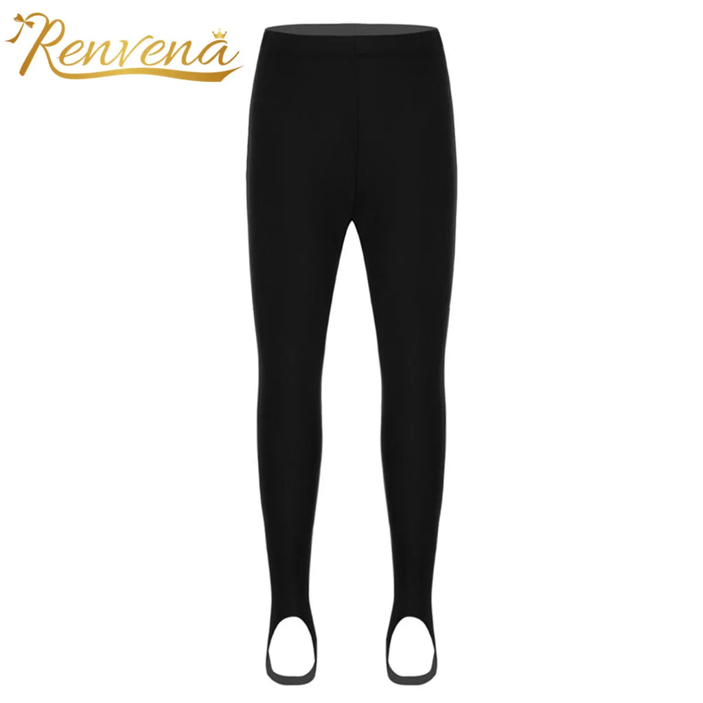 Kids Boys Girls Gymnastics Pants Tights Stirrup Pantyhose for Exercise Ballet Dance Yoga Skating Leggings Children's Dancewear