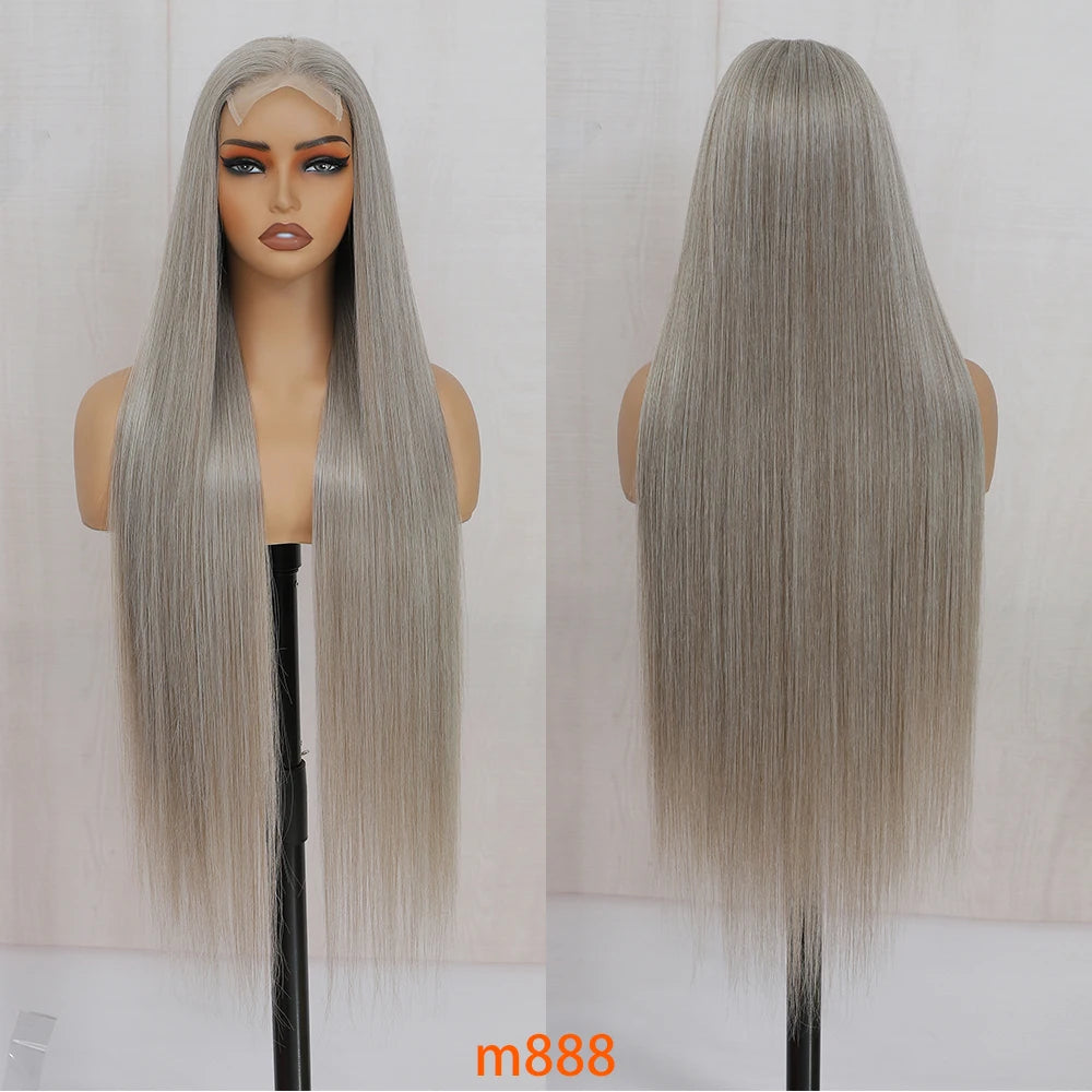 For Black Lace Front Wig for Women 4x4 Transparent Lace 180% Density Natural Hairline-Cosplay & Daily Use Synthetic Wig