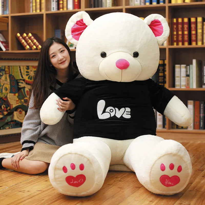 Genuine Customized Hoodies Bear Plush Toy Ribbon Teddy Bear Doll Cuddle Bear Dolls Girl Gift Shop Wholesale