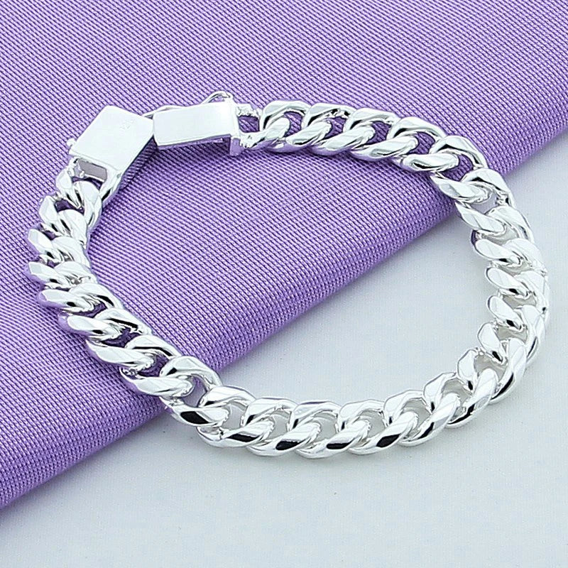 Aravant 925 Silver Jewelry Sets For Women Men Sideway Necklaces Bracelets Jewelry Gifts