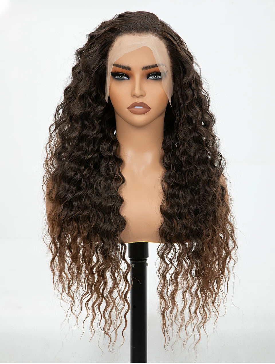 Natural Multiple Colors Long Synthetic Wig 13x4 HD Lace Frontal Heat Resistant Transparent Lace Wigs for Women 30 Inch