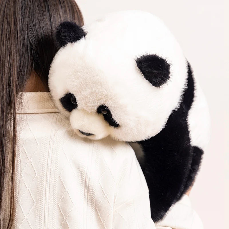 Lifelike Simulation Panda Plush Toy Soft Bear Doll Peluche Animal China Mascot PP Cotton Filled Stuffed Animals OPP Bag Custom