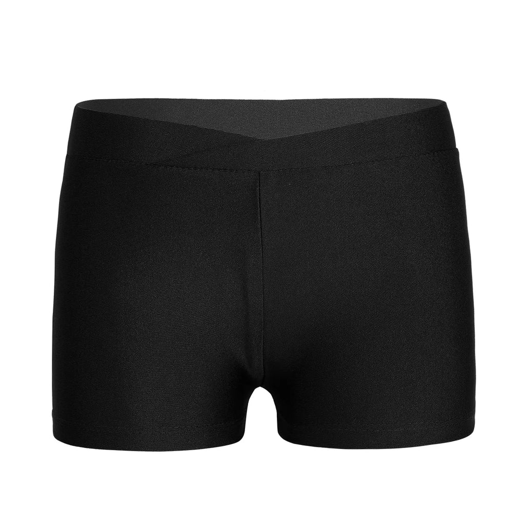 3-16Y Kids Girls Low Rise Sports Shorts Yoga Ballet Dance Gymnastic Leggings Workout Fitness Boy-cut Bottoms Dancewear Swimwear